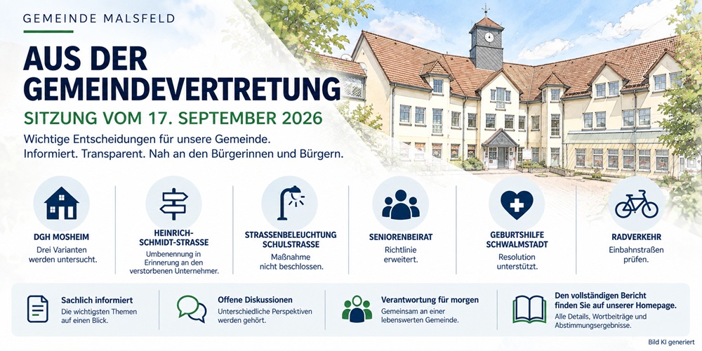 Konstituierende Sitzung der Gemeindevertretung Malsfeld